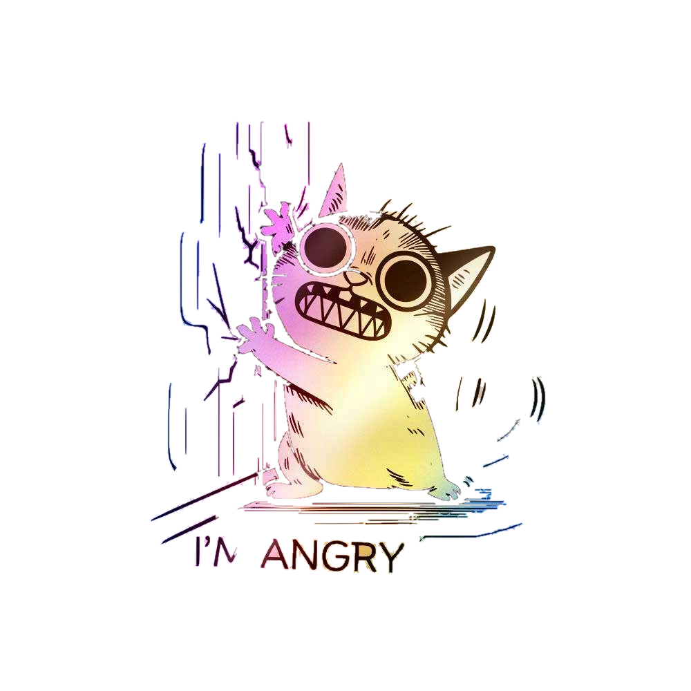 I'm Angry Holographic Sticker